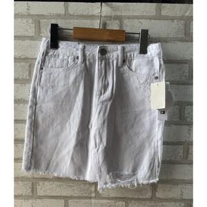 Joe's Jeans Girls' The Kalee Cutoff Denim Skirt Marshmallow Size 14